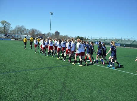 WUSC U14 Girls team plays game at Harvard before Boston Breakers season open